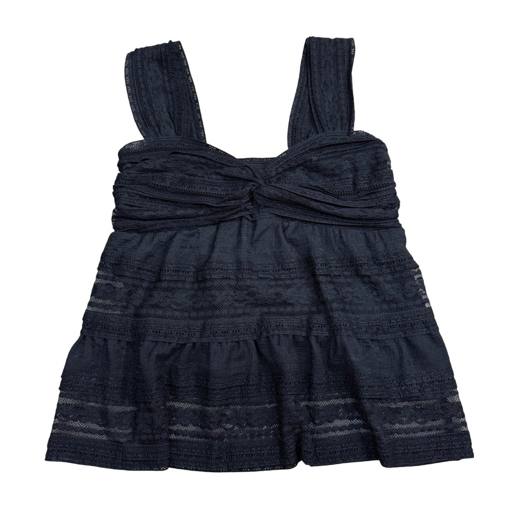 Max Studio London Babydoll Top Women XS (NWT $138)Black Romantic Whimsygoth